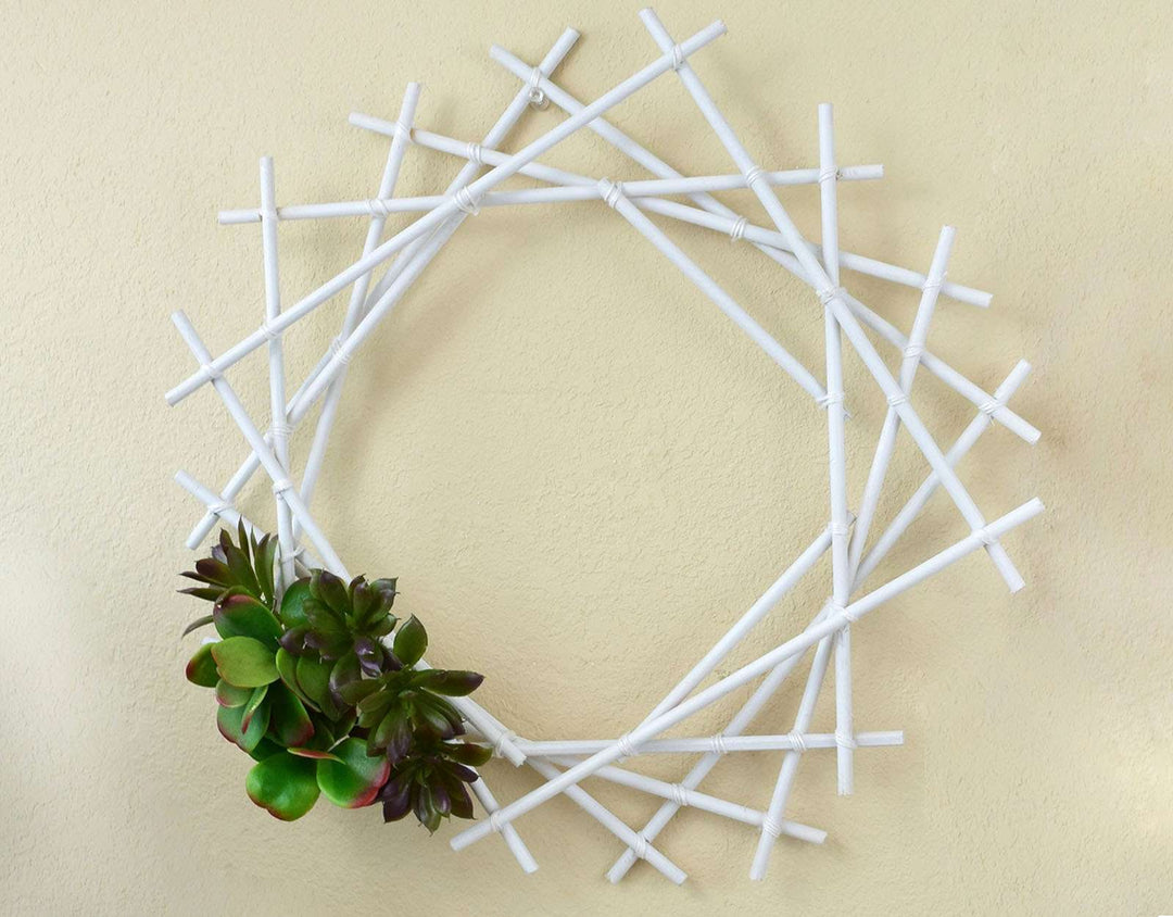 Geometric Succulent Wreath