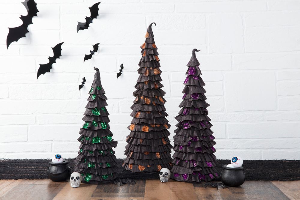 Paper Halloween Trees