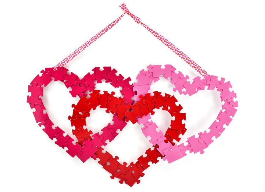 Easy Puzzle Heart Wreath