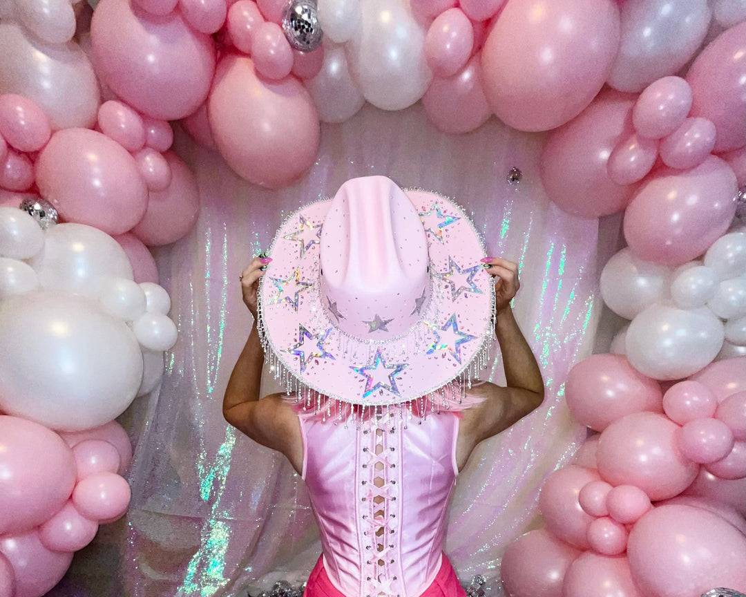 DIY Pink Rhinestone Cowboy Hat with Liquid Fusion