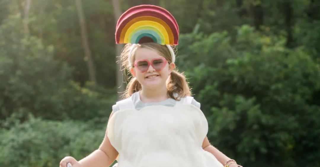 No-Sew Halloween DIY: Raincloud & Rainbow Costume