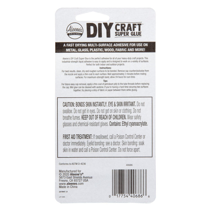 Picture of 40686 Aleene's DIY Craft Super Glue Liquid .07 oz. 2 Pack