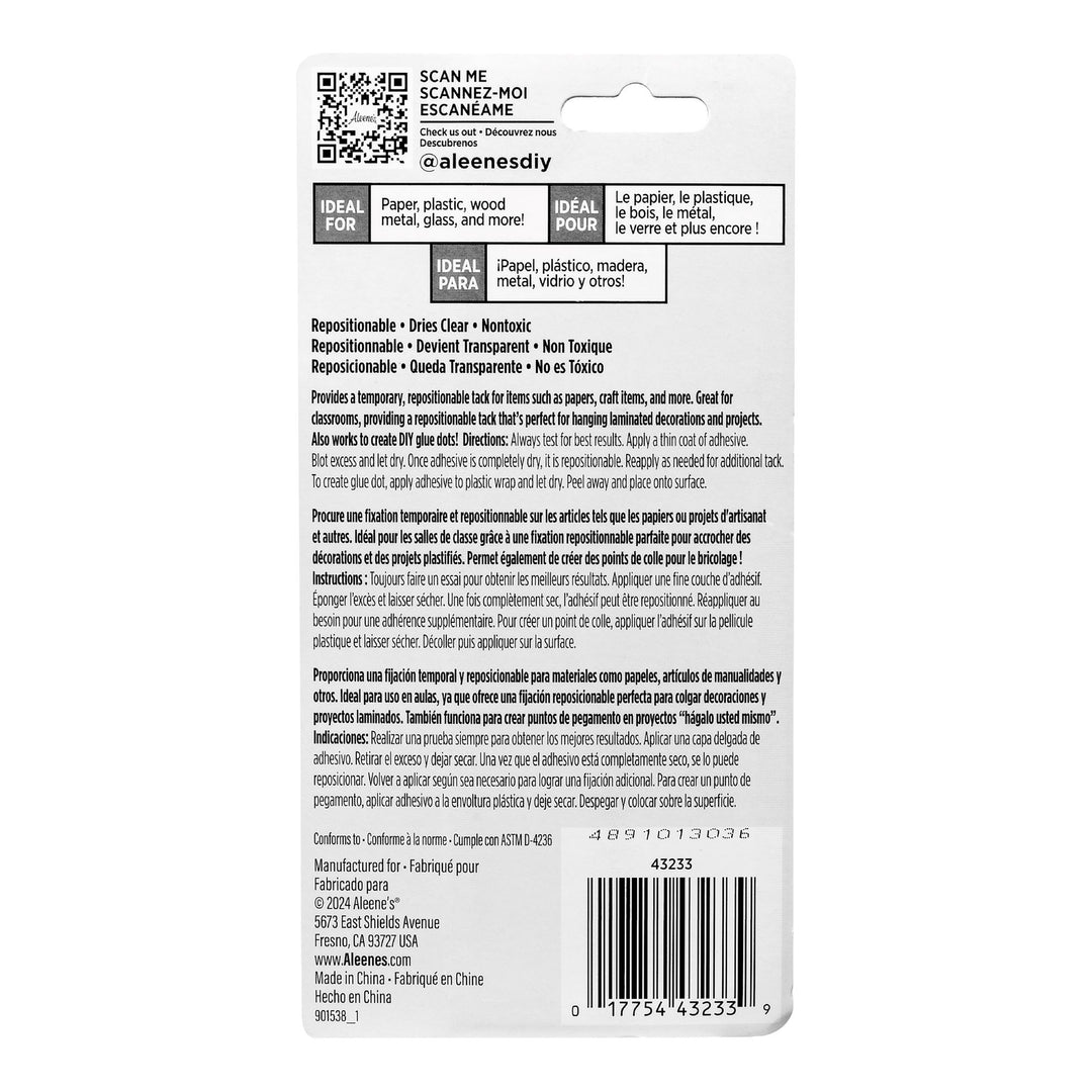Picture of 43233 Aleene's Stick & Restick Repositionable Temporary Adhesive 4 fl. oz.