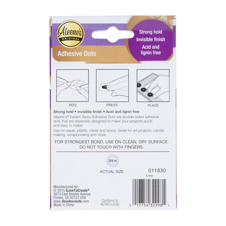 Picture of 32998 Aleene's Instant Tacky 3/8 inch Adhesive Dots 120 Pack