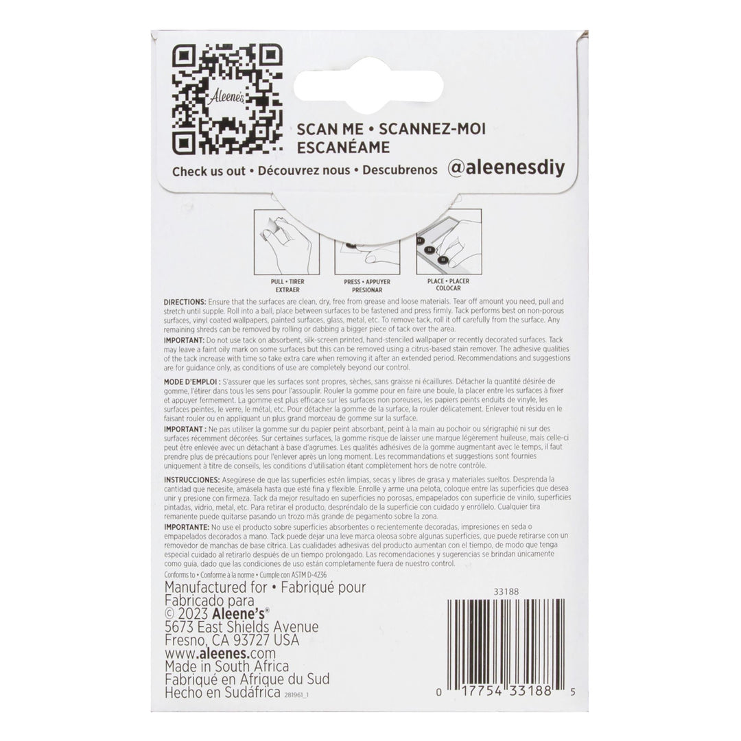 Picture of 33188 Aleene's Instant Tacky Reusable Craft Putty 80 Pc.